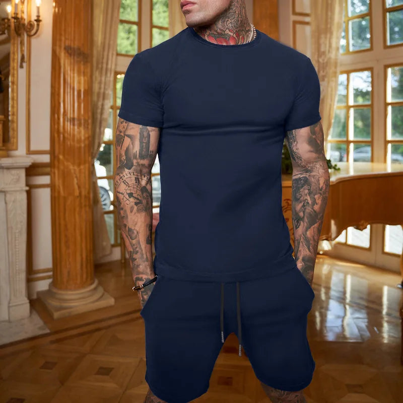 2024 Fun Bear Harajuku T-Shirt Men's Summer Loose Daily Couple Suit Outdoor Street Short Sleeve Shorts Two Piece Men Summer Suit