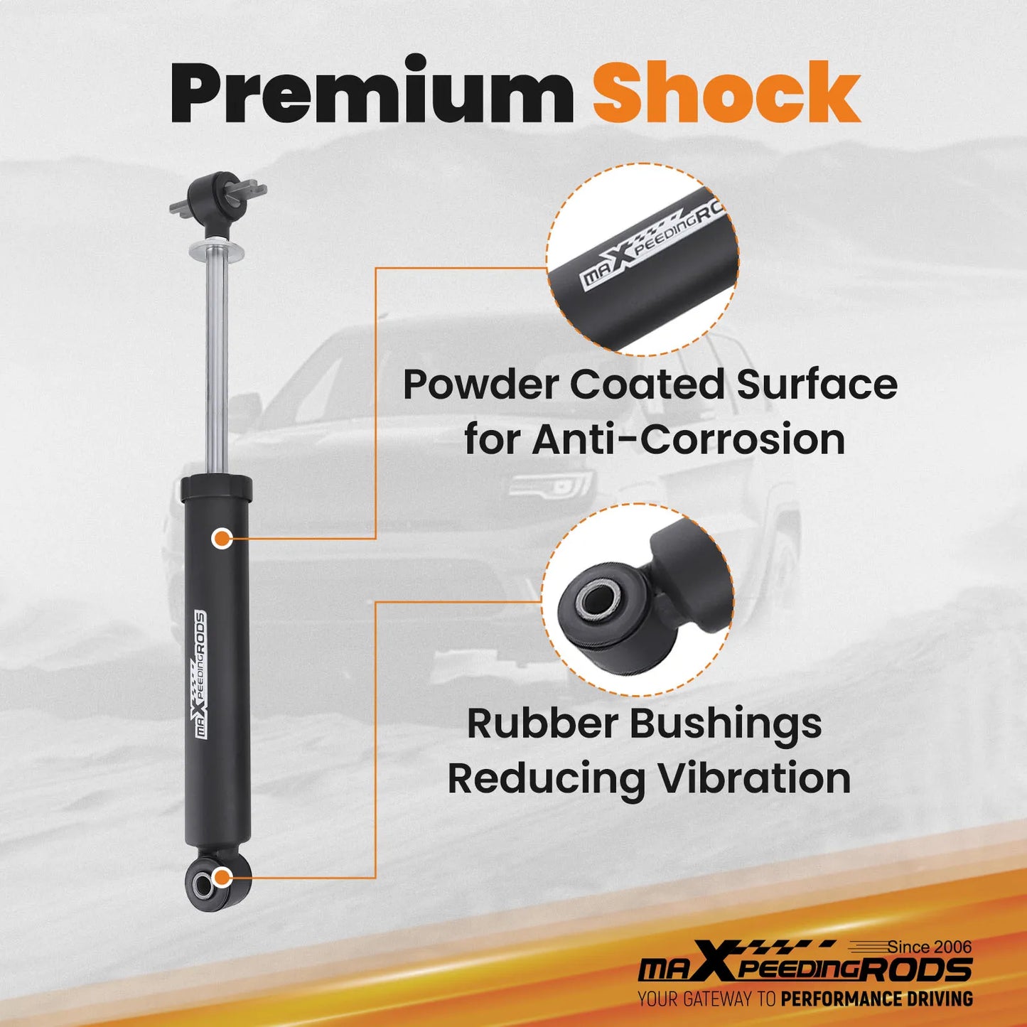 2" Suspension Lift Kit For Jeep Wrangler TJ 4WD 1997-2006 Shock
