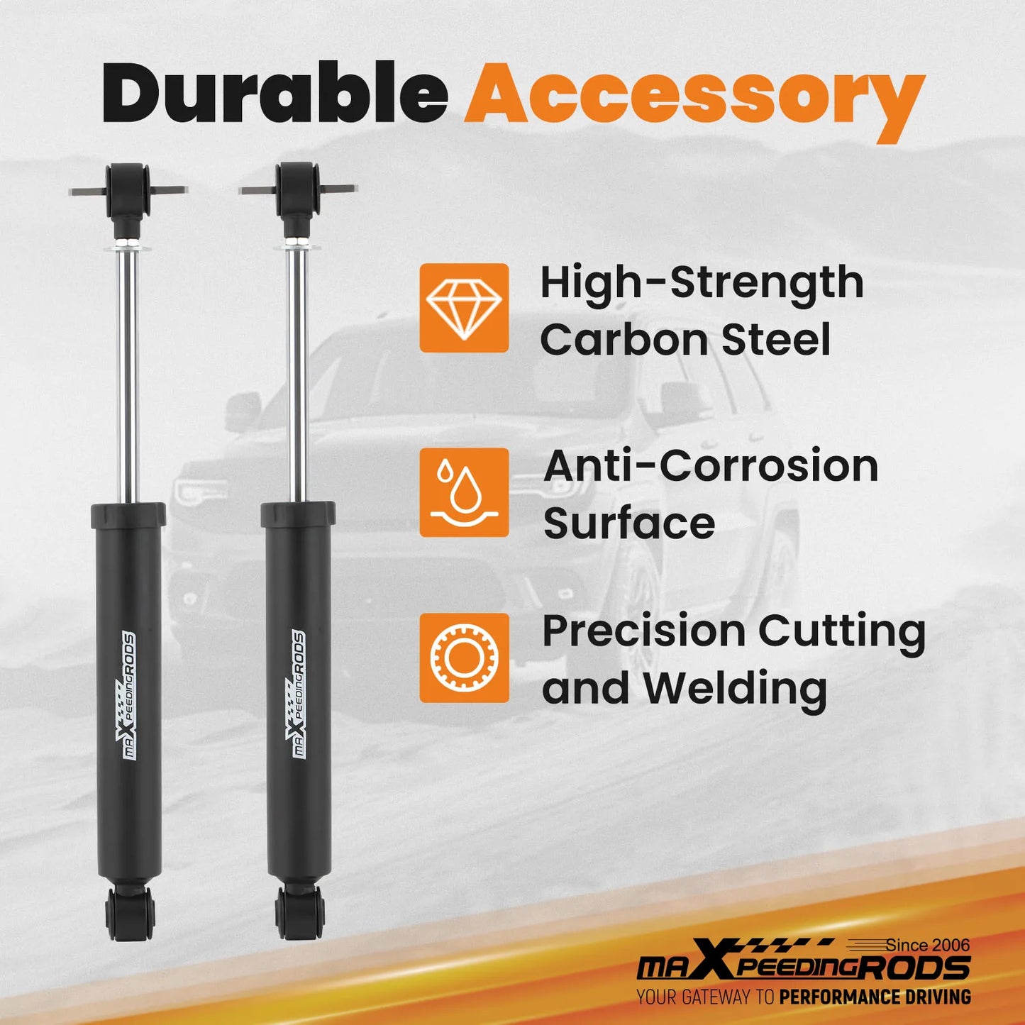 2.5in Suspension Lift Kit W/ Shocks For Jeep Wrangler TJ 4WD 1997-2006 6 Cyl