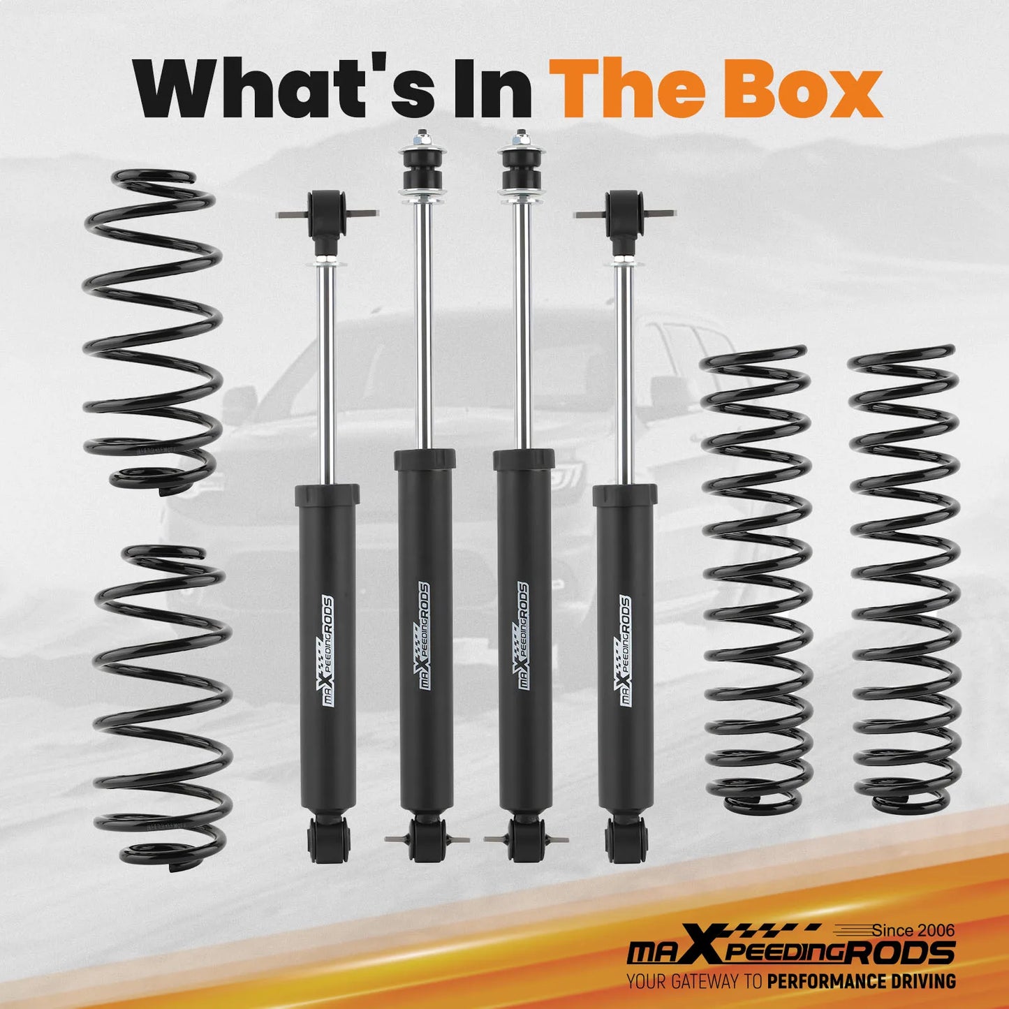 2.5in Suspension Lift Kit W/ Shocks For Jeep Wrangler TJ 4WD 1997-2006 6 Cyl