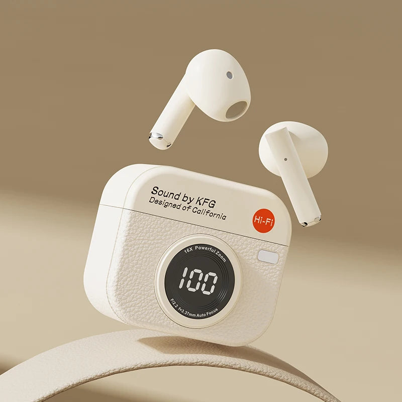 2025 New TWS Wireless Earphones with 5.4 Bluetooth 36 Hours Play Back Sport Earbuds with LED Display Headphones and Built-in Mic