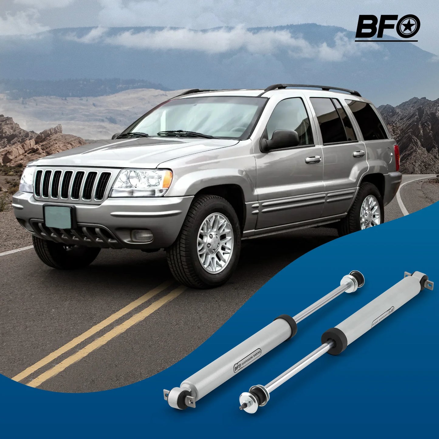 0.5-3" Front Shock Absorbers For Jeep Grand Cherokee 1986-92 Comanche MJ 1993-04