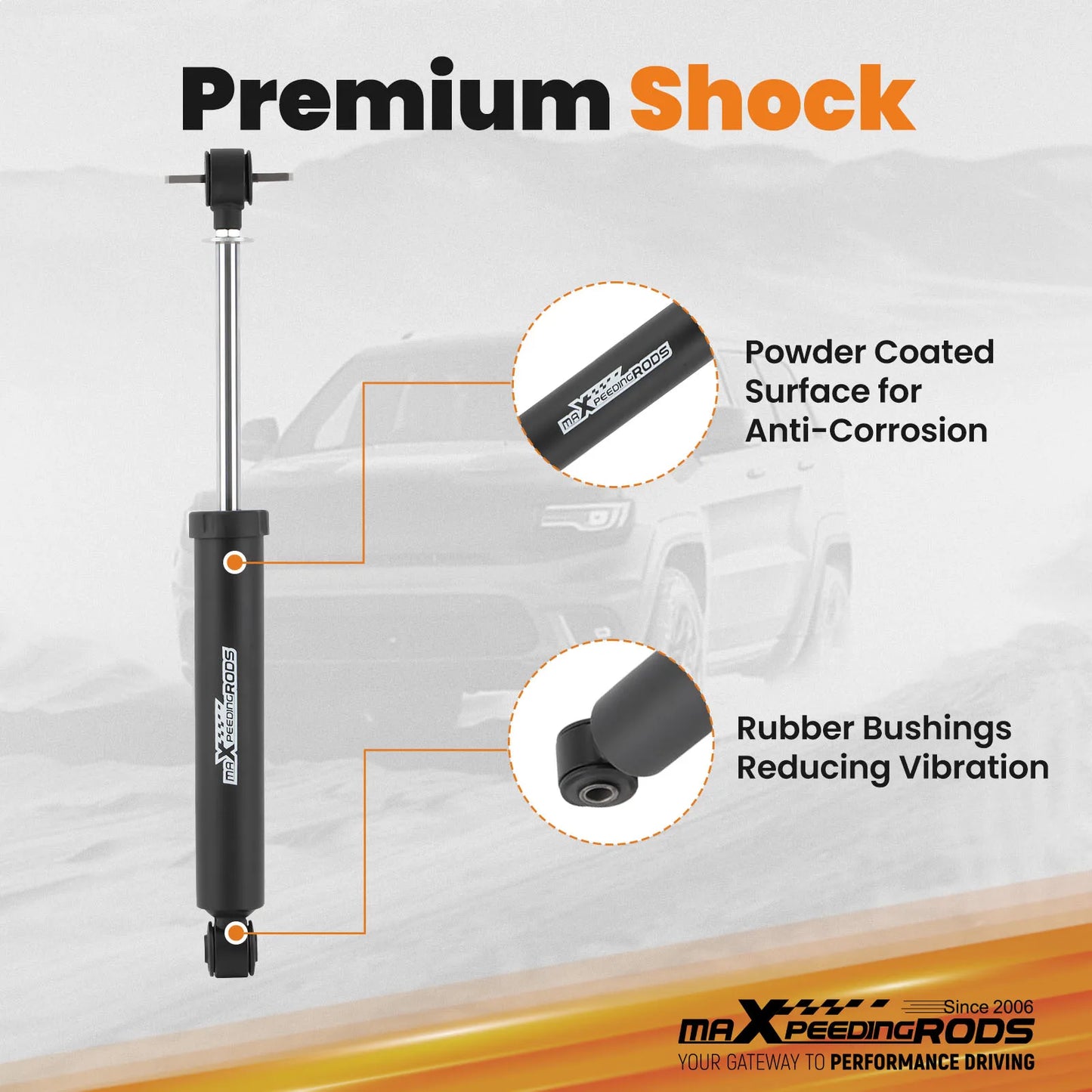 2.5in Suspension Lift Kit W/ Shocks For Jeep Wrangler TJ 4WD 1997-2006 6 Cyl