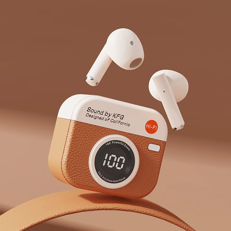2025 New TWS Wireless Earphones with 5.4 Bluetooth 36 Hours Play Back Sport Earbuds with LED Display Headphones and Built-in Mic