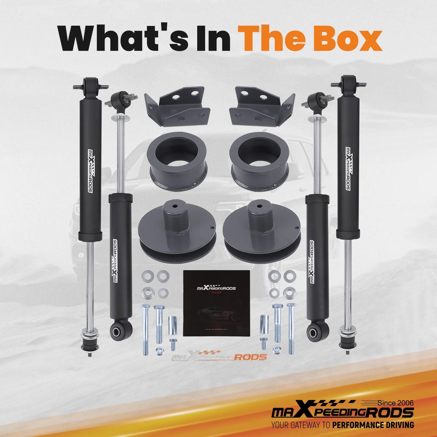 2" Suspension Lift Kit For Jeep Wrangler TJ 4WD 1997-2006 Shock