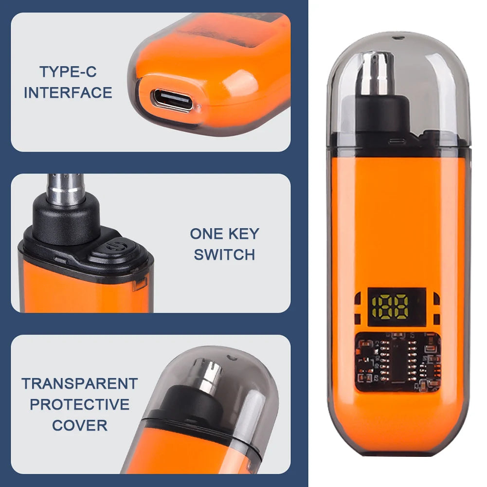 2 in 1 Electric Nose Hair Trimmer Clipper Rechargeable Multi-kinetic Shaving Unisex Automatic Washable Personal Care Appliances